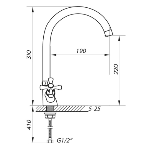 Змішувач для мийки ZERIX TLA 722 ZX0166 - 2