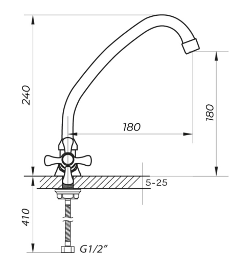 Смеситель для кухни ZERIX TMH 722 ZX2804 - 2
