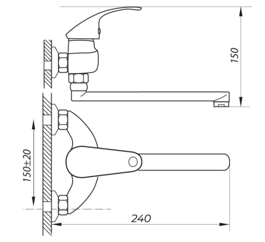 Смеситель для мойки ZERIX MST 135 ZX2761 - 2