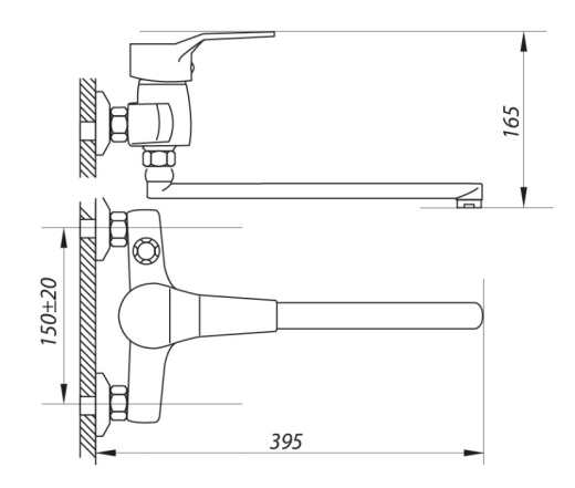 Змішувач для ванни ZERIX NEO 279 ZX0421 - 2