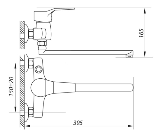 Смеситель для ванны ZERIX NEO 181 ZX0423 - 2