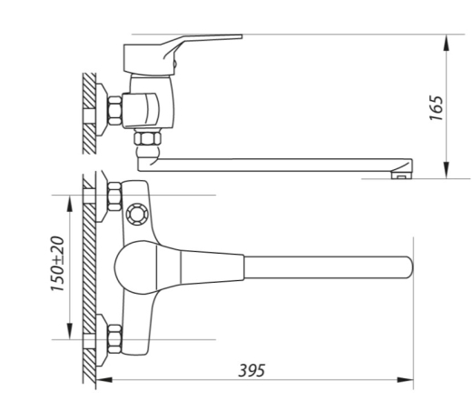 Змішувач для ванни ZERIX NEO 183 ZX0413 - 2