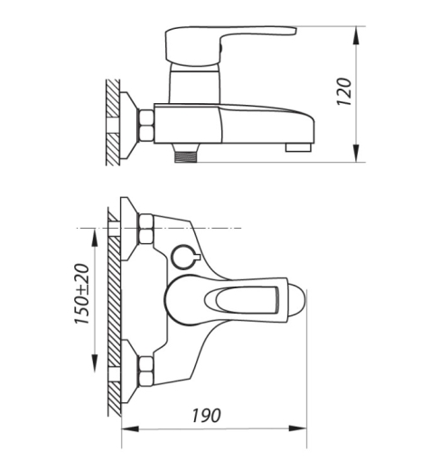 Смеситель для ванны ZERIX FAD 181 ZX0211 - 2