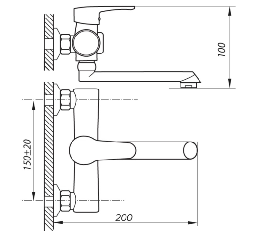 Змішувач для ванни ZERIX PUD3 146 ZX2789 - 2