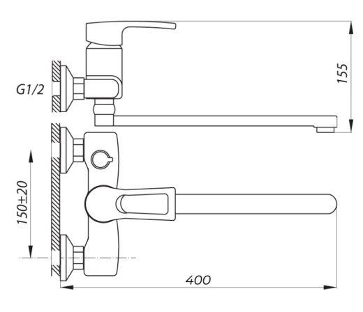 Смеситель для ванны ZERIX JLB 279 ZX2944 - 2