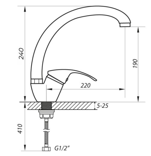Змішувач для кухні ZERIX YUB 279 ZX2794 - 2