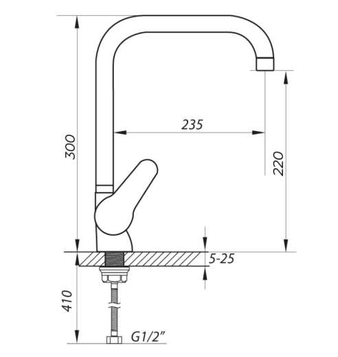 Змішувач для кухні ZERIX SOP7 045 ZX2652 - 2