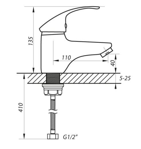 Смеситель для умывальника ZERIX BIT-A 183 ZX0162 - 2