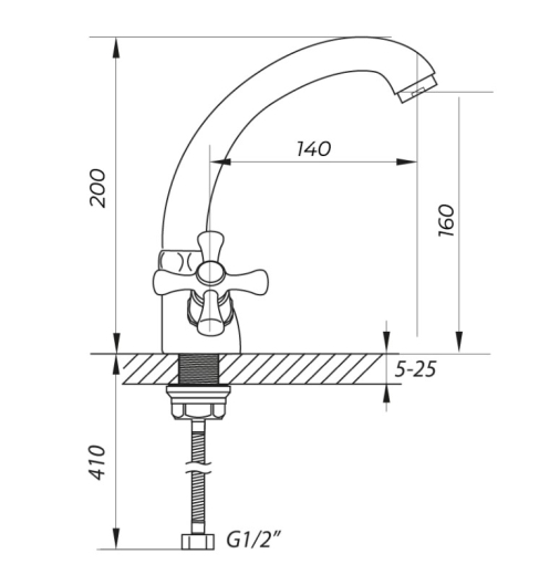 Смеситель для умывальника ZERIX TLC 827 ZX0079 - 2