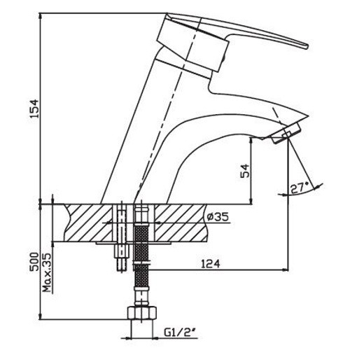 Смеситель для раковины Haiba AGAT-001 HB0002 - 2