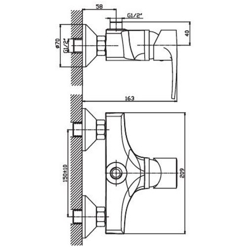 Смеситель для душа Haiba Ceba 003 HB0027 - 4