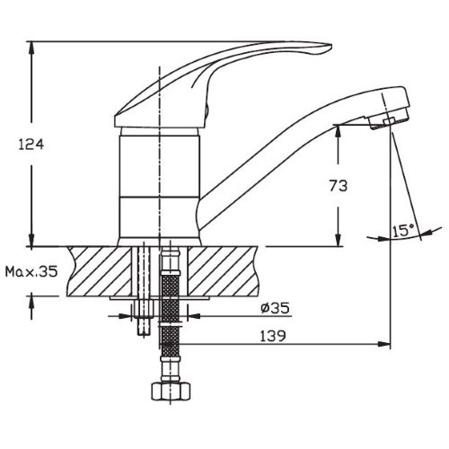Смеситель для раковины  Haiba Mars 004-15 HB0254 - 5