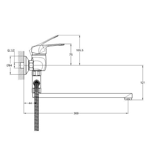 Смеситель для ванны G-Lauf ZDN6-A183 - 2