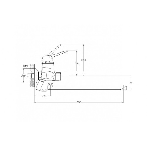 Смеситель для ванны G-Lauf KLO7-B048 - 2