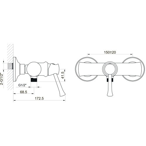 Змішувач для душу Imprese Podzima Zrala ZMK02170808 - 2
