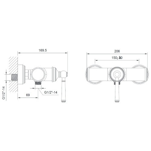 Смеситель для душа Imprese Hydrant ZMK031806080 - 2