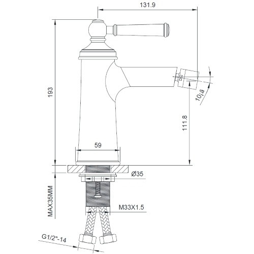 Смеситель для биде Imprese Hydrant ZMK031806070 - 2