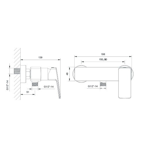 Смеситель для душа Imprese Grafiky ZMK041807080 - 2