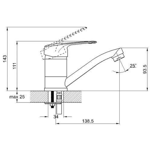 Змішувач для раковини G-Lauf 4P4-B043 - 2