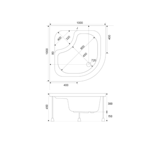 Душевой поддон SHOWER Cellesse (100x100) С15200 - 2
