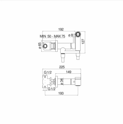 Гигиенический душ NOBILI Sanitary Fittings хром (Av00600cr) - 3