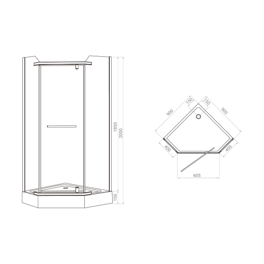 Душова кабіна RJ Duct (90RZ079N) - 2