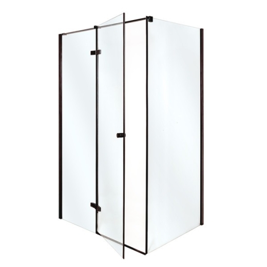 Душевой угол INSANA Adriana Black M 100х80х210 мелкий поддон 14см (А0051343) - 2
