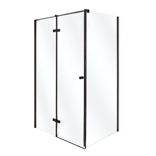 Душевой угол INSANA Adriana Black M 100х80х210 мелкий поддон 14см (А0051343) - 3