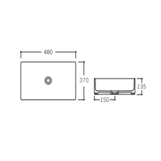 Раковина-чаша Qtap Tern 480х370х135 Matt black (QT176069MB) - 5