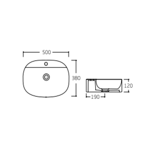 Раковина-чаша Qtap Scorpio 500х385х120 Matt black (QT146533MB) - 5