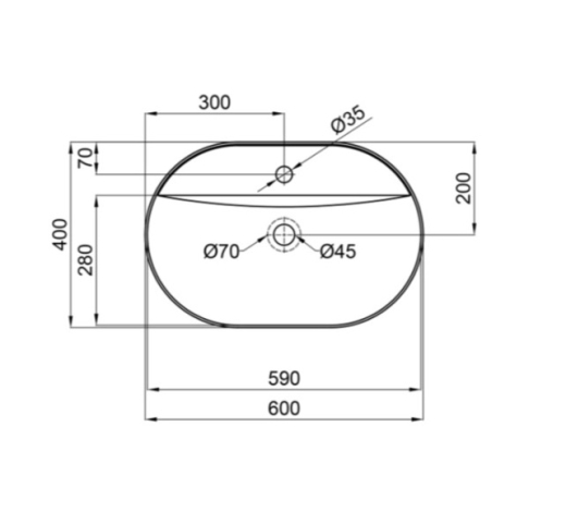 Раковина-чаша Qtap Scorpio 600x400x130 White (QT14118045W) - 5