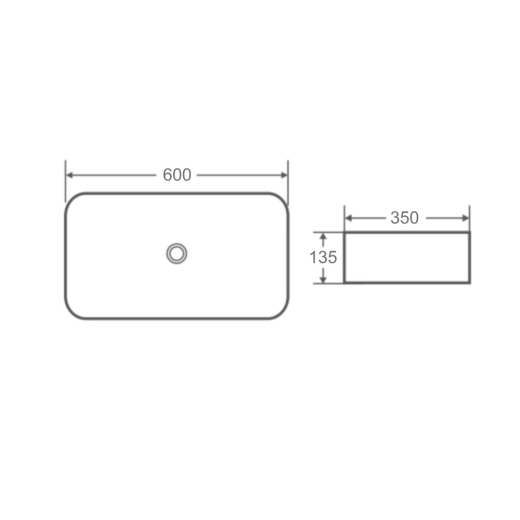 Раковина-чаша Qtap Tern 600x350x135 White (QT17118140W) - 2
