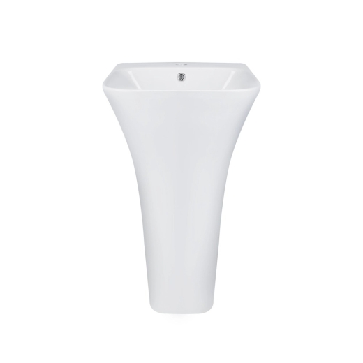 Раковина напольная моноблок Qtap Crow 450x435x835 White без донного клапана (QT0511G315WN) - 2