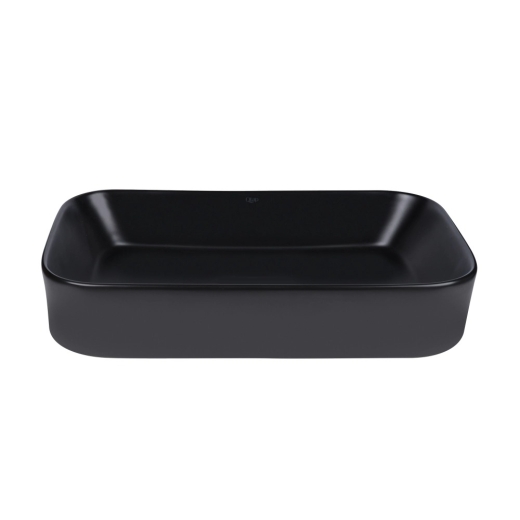 Раковина Qtap Scorpio 550х390х120 Matt black без донного клапана (QT14112243MBN) - 2