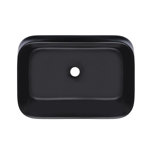 Раковина Qtap Scorpio 550х390х120 Matt black без донного клапана (QT14112243MBN) - 3