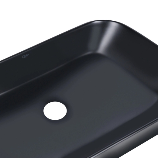 Раковина Qtap Scorpio 550х390х120 Matt black без донного клапана (QT14112243MBN) - 4