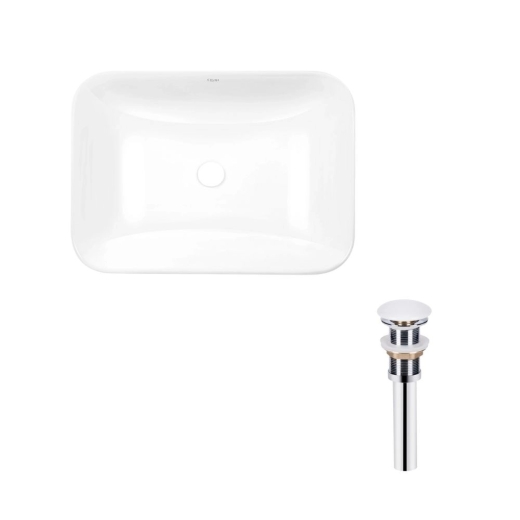 Раковина Qtap Scorpio 610х380х150 White з донним клапаном PU02 (QT1411K491WN47291) - 1