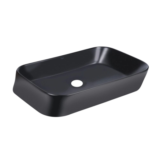 Раковина Qtap Scorpio 550х390х120 Matt black з донним клапаном PU03 (QT14112243MBN47298) - 3