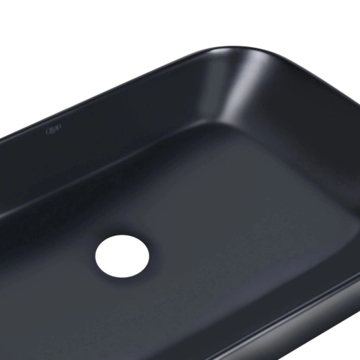 Раковина Qtap Scorpio 550х390х120 Matt black з донним клапаном PU03 (QT14112243MBN47298) - 4