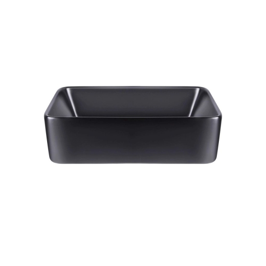 Раковина Qtap Tern 480х370х135 Matt black с донным клапаном PU03 (QT172074MBMBN47300) - 2
