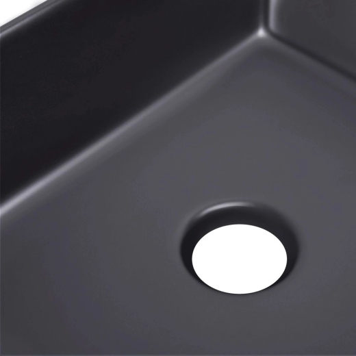 Раковина Qtap Tern 480х370х135 Matt black с донным клапаном PU03 (QT172074MBMBN47300) - 4