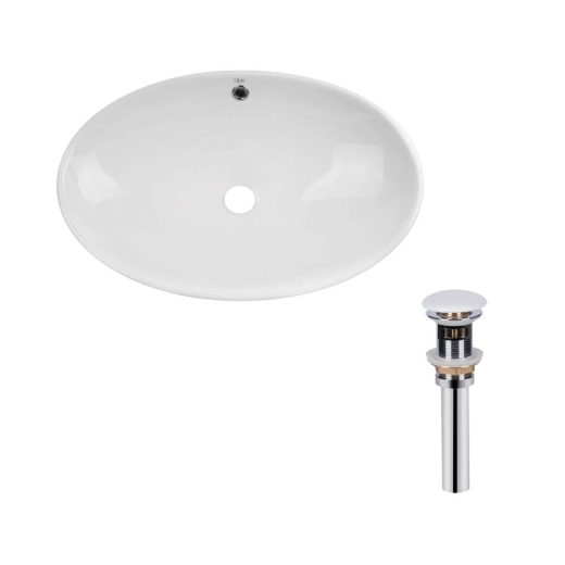Раковина Qtap Dove 625х415х150 White с донным клапаном PU02O (QT06113077WN47309) - 1