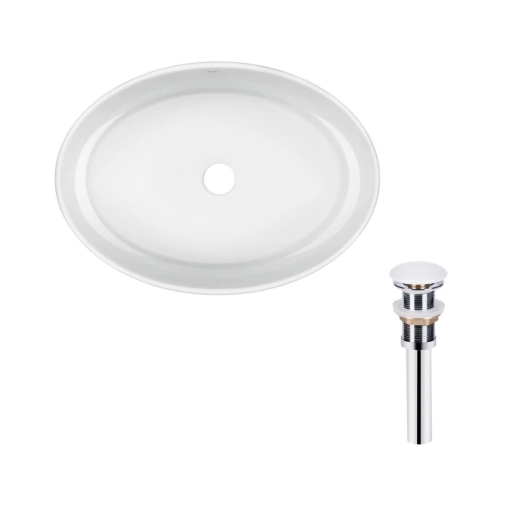 Раковина Qtap Kolibri 500x360x140 White с донным клапаном PU02 (QT10113054WN47311) - 1