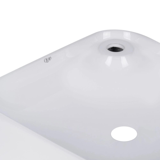 Раковина Qtap Stork 430x430x125 White з донним клапаном PU02 (QT15112194WN47318) - 4