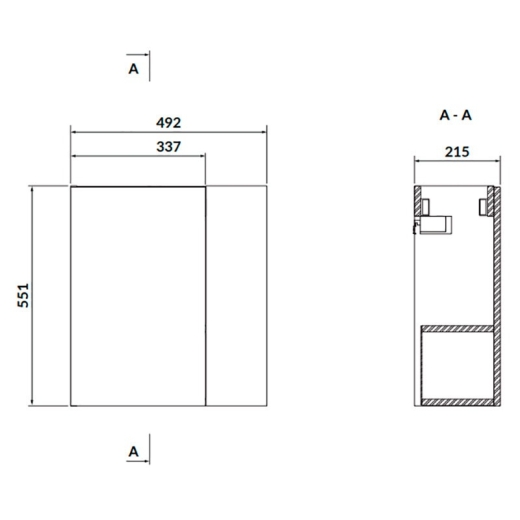 Тумба под раковину Cersanit Larga 50x22 голуая (S932-065-DSM) - 2