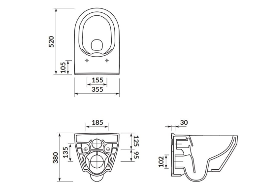 Унітаз підвісний Cersanit B216 Crea Clean on (S701-403) - 3