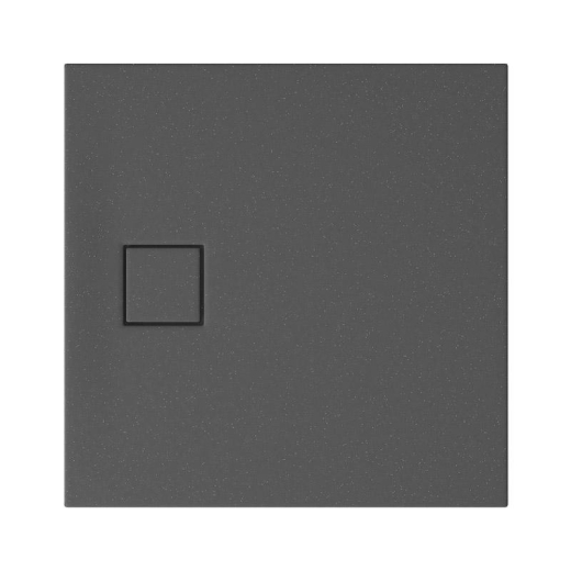 Душовий піддон Cersanit Tako Slim 80x4 сірий матовий + сифон (S932-161) - 2