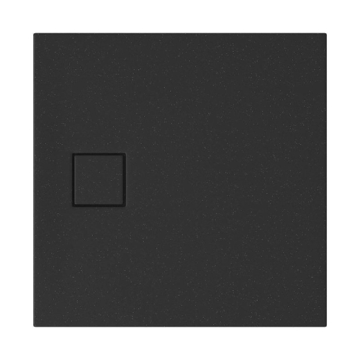 Душовий піддон Cersanit Tako Slim 80x4 чорний матовий + сифон (S932-165) - 2