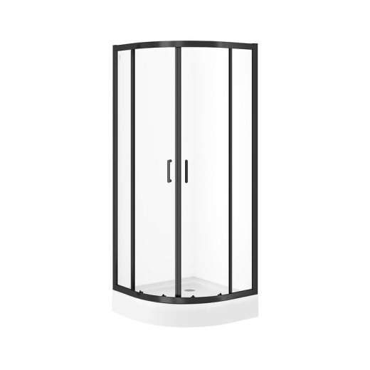 Душовий кут CERSANIT Zip 80х80х190 прозоре скло, профіль чорний (S163-007) - 1