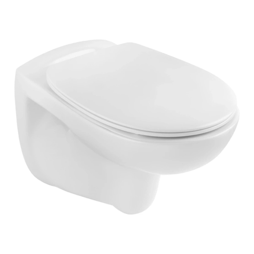 Унітаз підвісний Kroner Oker WHI533536 Rimless безободковий з сидінням (CV033120) - 1